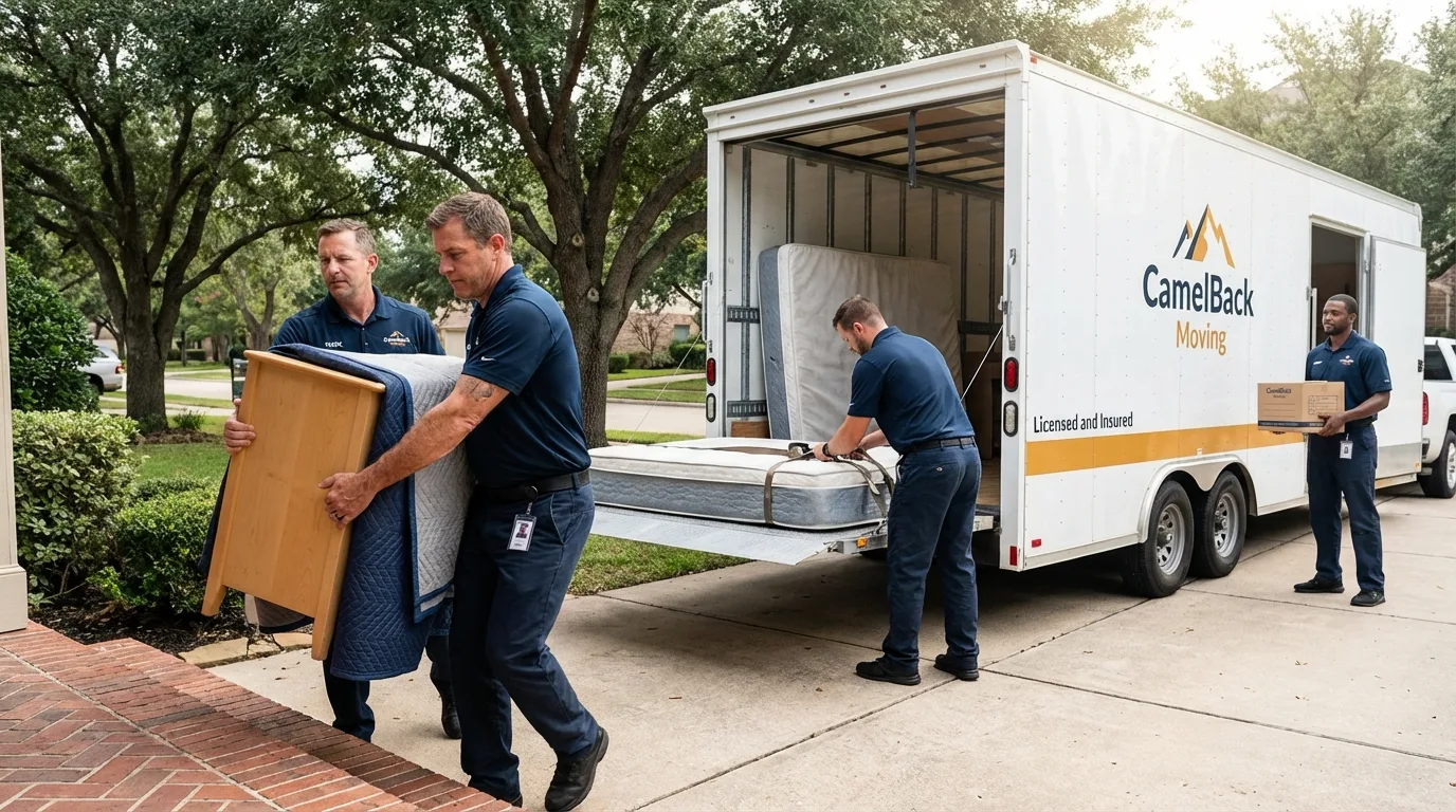 Crew loading residential truck for cross-state move from Shepherdsville, KY