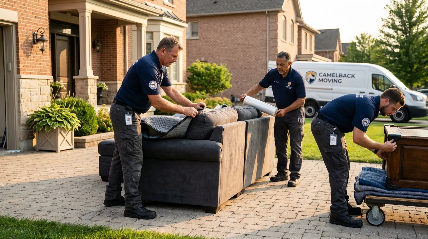 Large estate moving crew wrapping furniture in Shepherdsville, KY